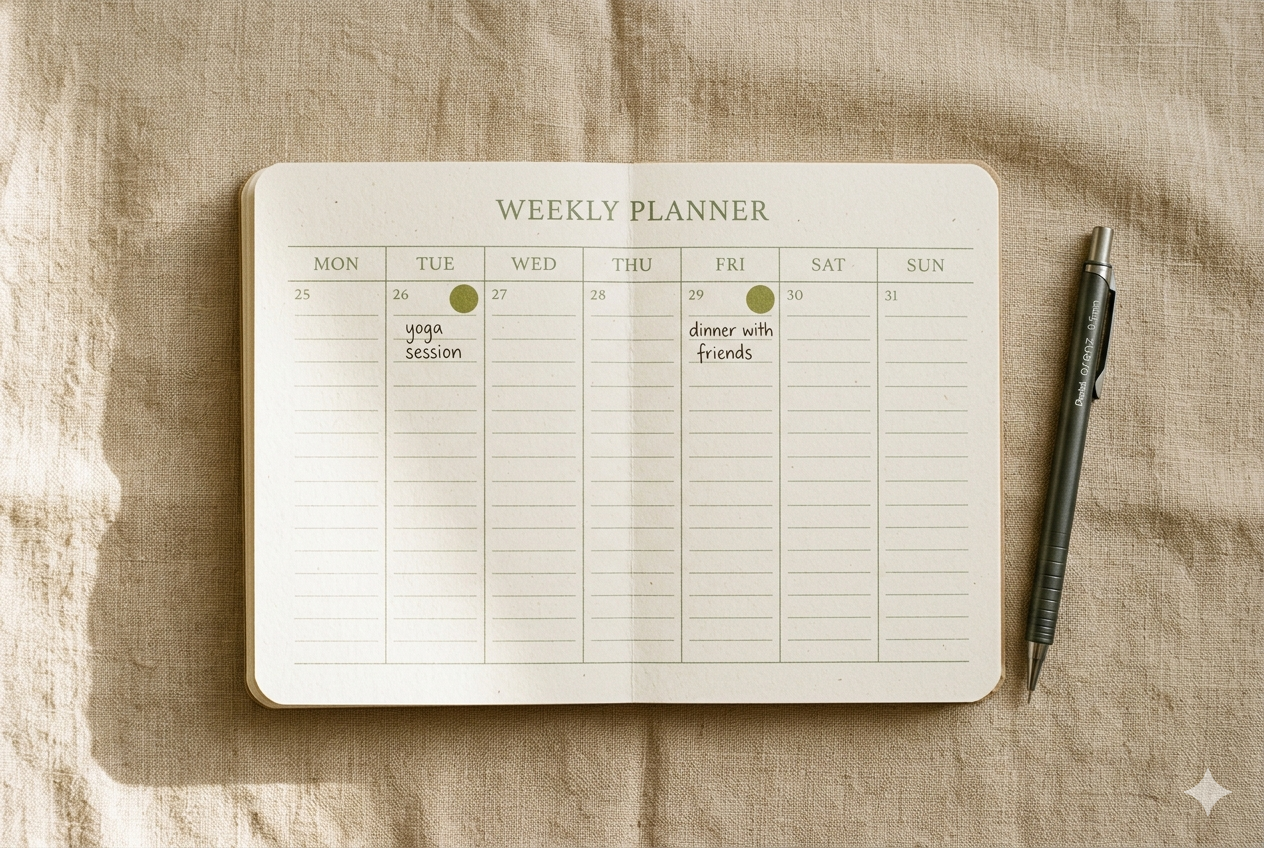 Calendario de planificación de entrenamientos semanales para principiantes